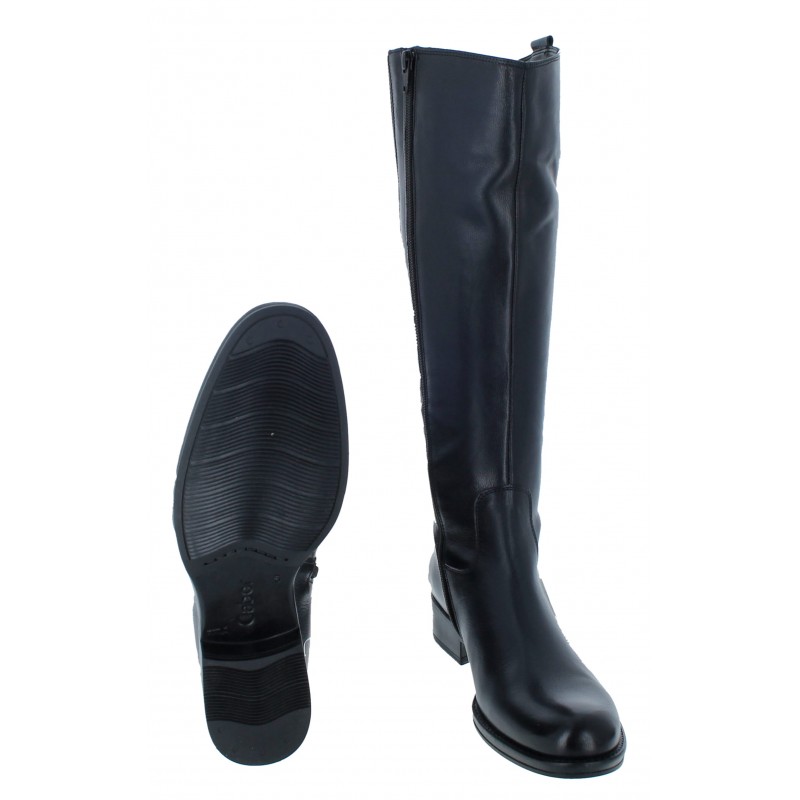 Navy leather hot sale knee boots